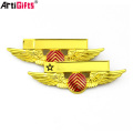 Ihre eigenen Design Metall leere Revers Anzug Pilot Wings harte Emaille benutzerdefinierte Pin Abzeichen